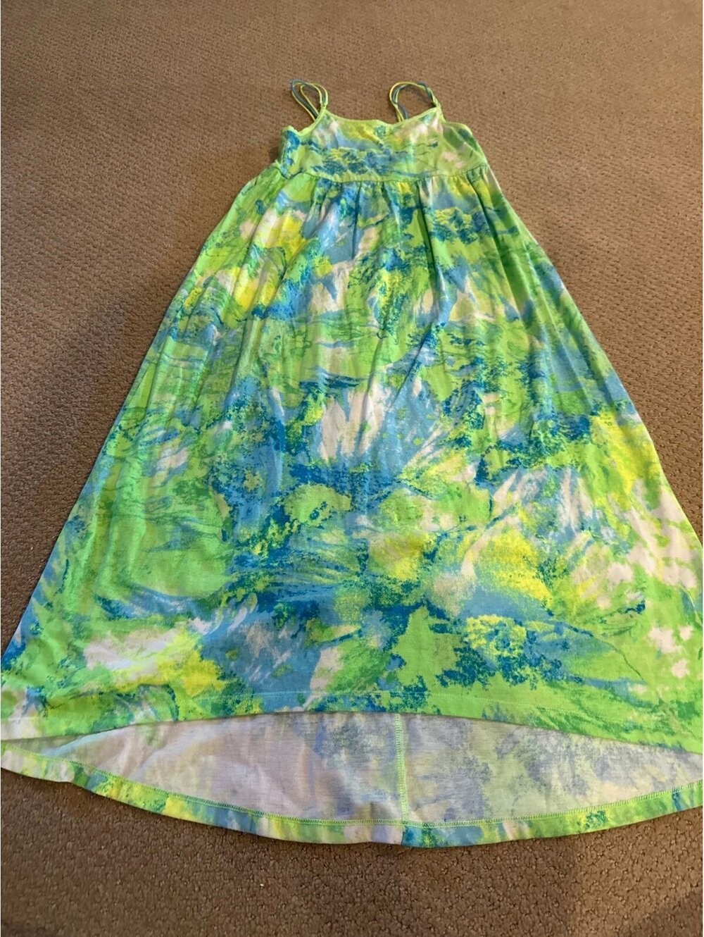 SO size 14 blue and green dress